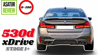 ⏱️ 0-100 BMW 530d xDrive LCI G30 Stage 1+ / разгон БМВ 530д рестайл Г30 М-спорт Стейдж 1+ dragy