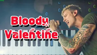 🎹Machine Gun Kelly - Bloody Valentine (Piano Tutorial Synthesia)❤️♫