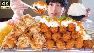ASMR Fried Oysters & Fried Chicken EATING SOUNDS | MUKBANG