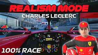 F1 22 Realism Mode - Charles Leclerc - Monaco [100% Race + Cockpit + No HUD]