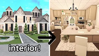 Decorating My Modern Family Bloxburg House! Interior Build *Part 2*