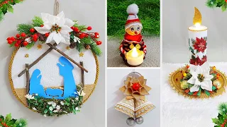 4 Economical Christmas Decoration idea with simple material |DIY Affordable Christmas craft idea🎄185