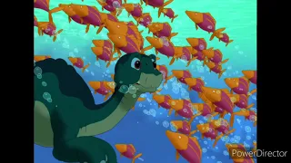 the land before time: journey to big water: littlefoot swimming underwater scenes!(plus gasps!)