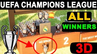 ⚽UCL ALL CHAMPIONS | 3D | 1956 - 2022  #ucl #realmadrid #soccer