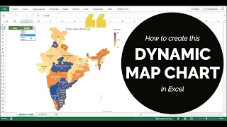 How to create a Dynamic Map Chart with drop down in Excel 🗺 Excel Map Chart India