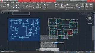 Full Building Plan  drawing in AutoCAD Part 2 First floor plan