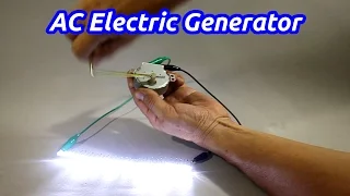 Mini AC Electrical Generator from Microwave Oven Motor