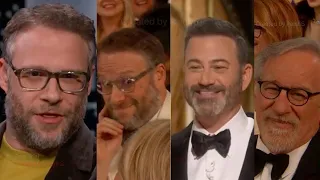 Seth Rogen Reacts To Kimmel's Spielberg Joke During Oscars