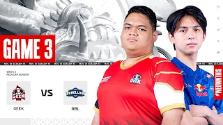 GEEK FAM vs REBELLION ESPORTS | Regular Season Week 5 Day 1 | Game 3 | #MPLIDS13