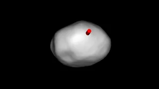 Animation of the asteroid Psyche's rotation based on shape models