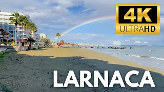 Walking Tour - Larnaca 🇨🇾【4K】Experience Cyprus