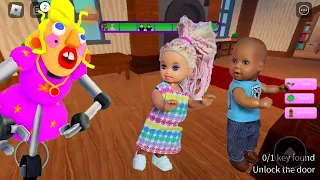 ESCAPED FROM THE EVIL STEPMOTHER IN ROBLOX! Katya and Max funny family funny Barbie dolls Darinelka