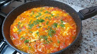 Яичница с помидорами Pomidor çığırtması Азербайджанская кухняTomatoes and eggs