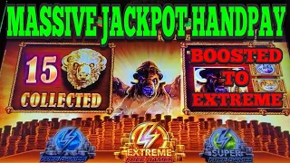 OMG!! MASSIVE JACKPOT!! 15 GOLD BUFFALO HEADS!! Wonder 4 Boost Gold Slot | Las Vegas Slots 2023