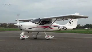 Tecnam P92 Echo Mk2 PH-4U3 Funflight Flyingschool Teuge Airport 28 Okt 2022