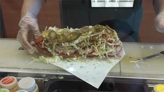 Ordering A Really Messy Subway Sandwich! MESSIEST EVER! Public Pranks | OmarGoshTV