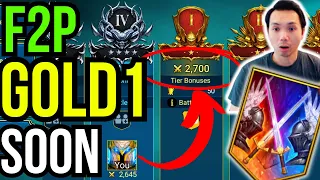LIVE ARENA BATTLES FULL F2P END GAME PLAYER NEARING GOLD 1 | RAID: SHADOW LEGENDS