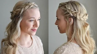 Half Up Dutch Crown Braid | Q's Hairdos | Tessi's Hairstyles