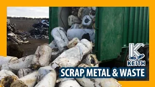 Unique V-9 WALKING FLOOR Trailer Unloading Scrap Metal & Waste