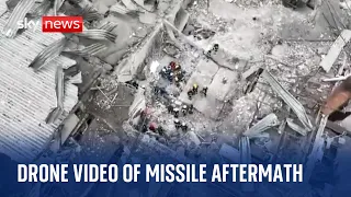 Ukraine War: Drone video shows devastating aftermath of Kramatorsk missile strike