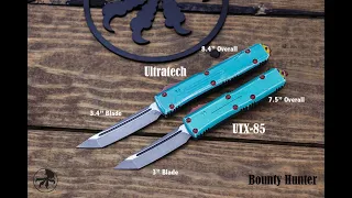 Microtech Bounty Hunter Ultratech vs UTX-85 OTF Automatic Switchblade Knife