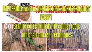 IMPOSSIBLE LOST HIGH TECHNOLOGY: Granite core hole drilling with copper. YES YOU CAN!