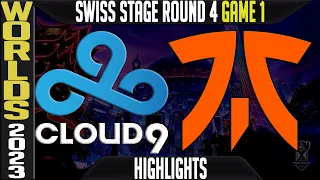 C9 vs FNC Highlights Game 1 | Worlds 2023 Swiss Stage Day 6 Round 4 | Cloud9 vs Fnatic G1