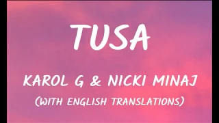 Karol G, Nicki Minaj - Tusa (Letra/Lyrics With English Translation) Video