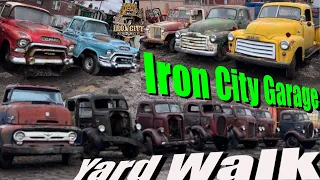 Ford COE Cabovers! Iron City Garage Yard Walk (Rare Ford COE Crew-Cab) GMC Big Back Windows.