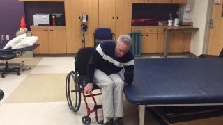 Alternate transfer technique for a patient with C6 Tetraplegia