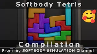 Softbody Tetris Compilation 🥰 From my Softbody Simulation Channel ❤️ C4D4U