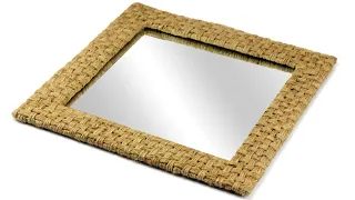 DIY Woven Jute Wall Hanging Mirror with Jute Rope and Cardboard | DIY Wicker Mirror Showpiece