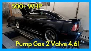 500+ HP | Pump Gas | Turbo 2v 4.6L | Ford Mustang | Dyno Review