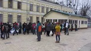 Михайлівський собор у епіцентрі революції. St. Michael's Cathedral in Kiev. 19/02/2014