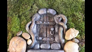 DIY Rock Block Framed Fairy Door In Polymer Clay