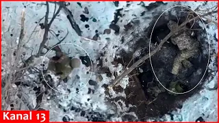 "Drone’s hunt for insects in the snow" - Russian abandons injured fellow soldier in trench and flees