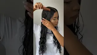 😍~Peinado para cabello rizado largo~😍 (fácil y lindo) PARTE 1 #shorts