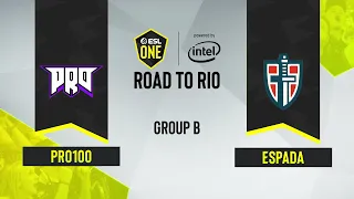CS:GO - Pro100 vs. ESPADA [Train] Map 1 - ESL One Road to Rio - Group B - CIS
