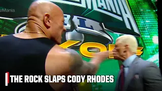 THE ROCK SLAPS CODY RHODES 😱 Tensions rise 👀 | WWE on ESPN