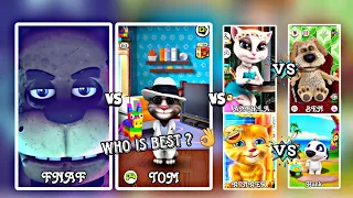 Fnaf Vs Tom Vs Ben Vs Angela Vs GINGER Vs Hank Who Is Best ? 👌 🤣 | Pirates Song 🎵 | Tom The Singer