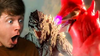 Reacting to GODZILLA vs GIGAN REX! (Stop Motion)