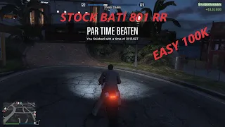 GTA 5 Online Time Trial With Stock Bati 801 RR (Groove Street)