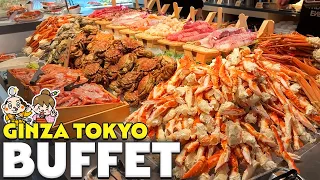 Tokyo Ginza All You Can Eat Buffet / Sushi, Wagyu yakiniku, Sashimi, Crab / Japan Travel Tips