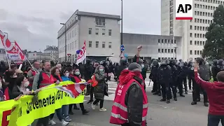 Tensions boil over at Nantes pension reform protest