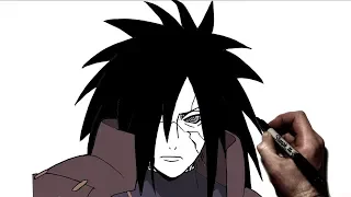 How to Draw Madara | Step by Step | Naruto