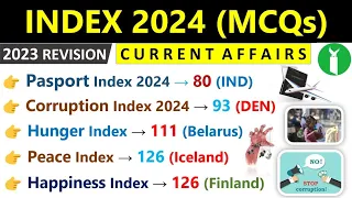 Index 2024 Current Affairs  | सूचकांक 2024 | Index 2023 Revision | Current Affairs 2024 | Indologus