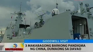 BT: 3 makabagong barkong pandigma ng China, dumaong sa Davao