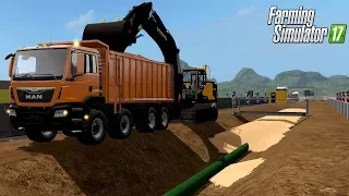 Farming Simulator 17 - Dynamischer Boden an Autobahnbaustelle - Wir müssen Rohre freilegen