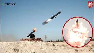Turkish Made Anti-tank Guided Missile OMTAS Acceptance Shot