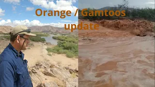 Orange river update 17 Des 2022, Rise in levels and some water in the groot river